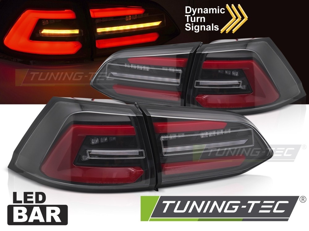 LED Achterlichten Zwart/Rood Dynamisch geschikt voor VW Golf 7 Variant (13-17)