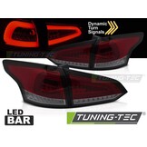 Achterlichten LED Rood Smoke Dynamisch geschikt voor Ford Focus MK3 Stationwagon 11-18