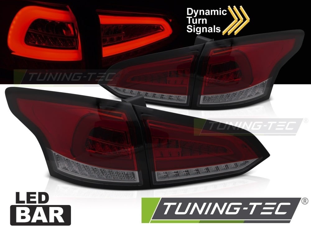 Achterlichten LED Rood Smoke Dynamisch geschikt voor Ford Focus MK3 Stationwagon 11-18