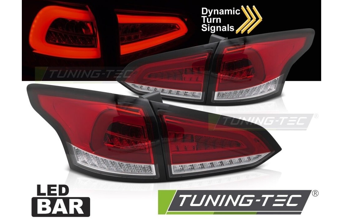 LED Achterlichten Rood Wit Sequentiële geschikt voor Ford Focus MK3 SW 11-18