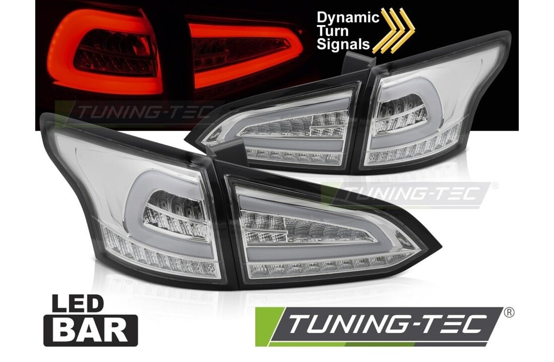 Achterlichten LED Chroom Sequentieel geschikt voor Ford Focus MK3 SW (11-18)