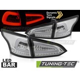 Achterlichten LED Chroom Sequentieel geschikt voor Ford Focus MK3 SW (11-18)