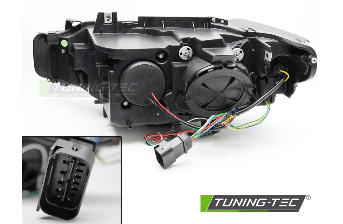 Koplampen Angel Eyes Gele LED DRL Zwart geschikt voor BMW F30/F31 11-15