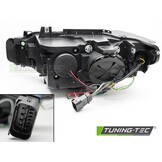 Koplampen Angel Eyes Gele LED DRL Zwart geschikt voor BMW F30/F31 11-15