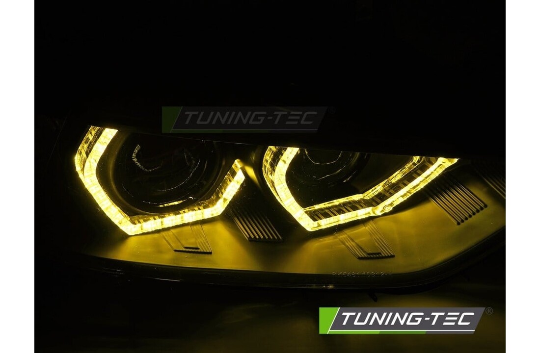 Koplampen Angel Eyes Gele LED DRL Zwart geschikt voor BMW F30/F31 11-15