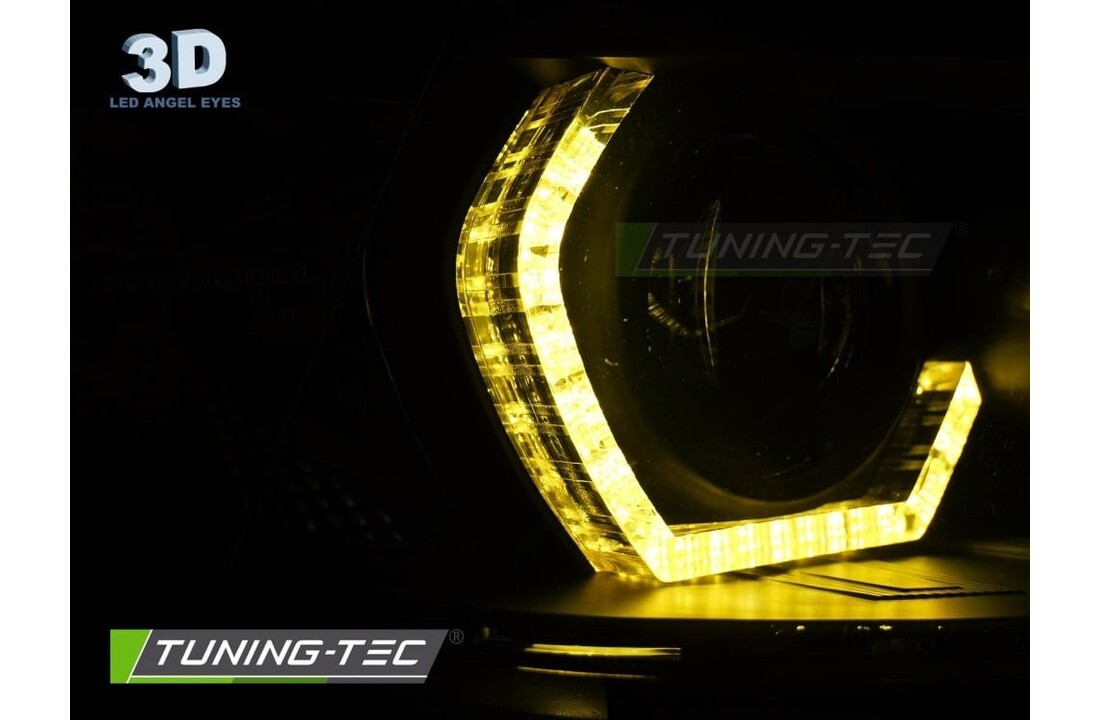 Koplampen Angel Eyes Gele LED DRL Zwart geschikt voor BMW F30/F31 11-15