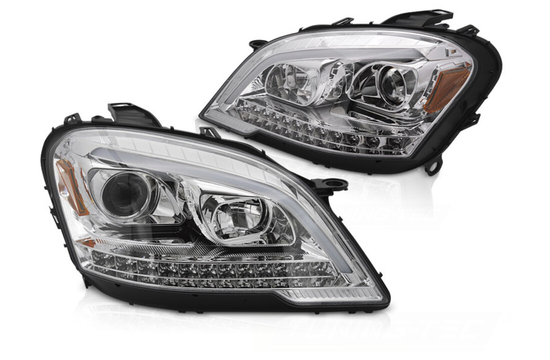 Koplampen Tube Light Chroom Sequentieel geschikt voor Mercedes W164 ML (09-11)