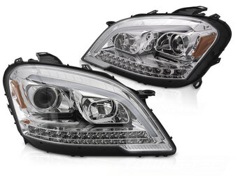 Koplampen Tube Light Chroom Sequentieel geschikt voor Mercedes W164 ML (09-11)