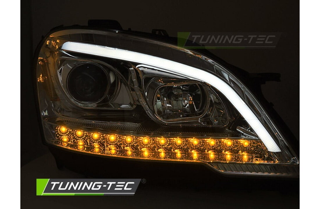 Koplampen Tube Light Chroom Sequentieel geschikt voor Mercedes W164 ML (09-11)