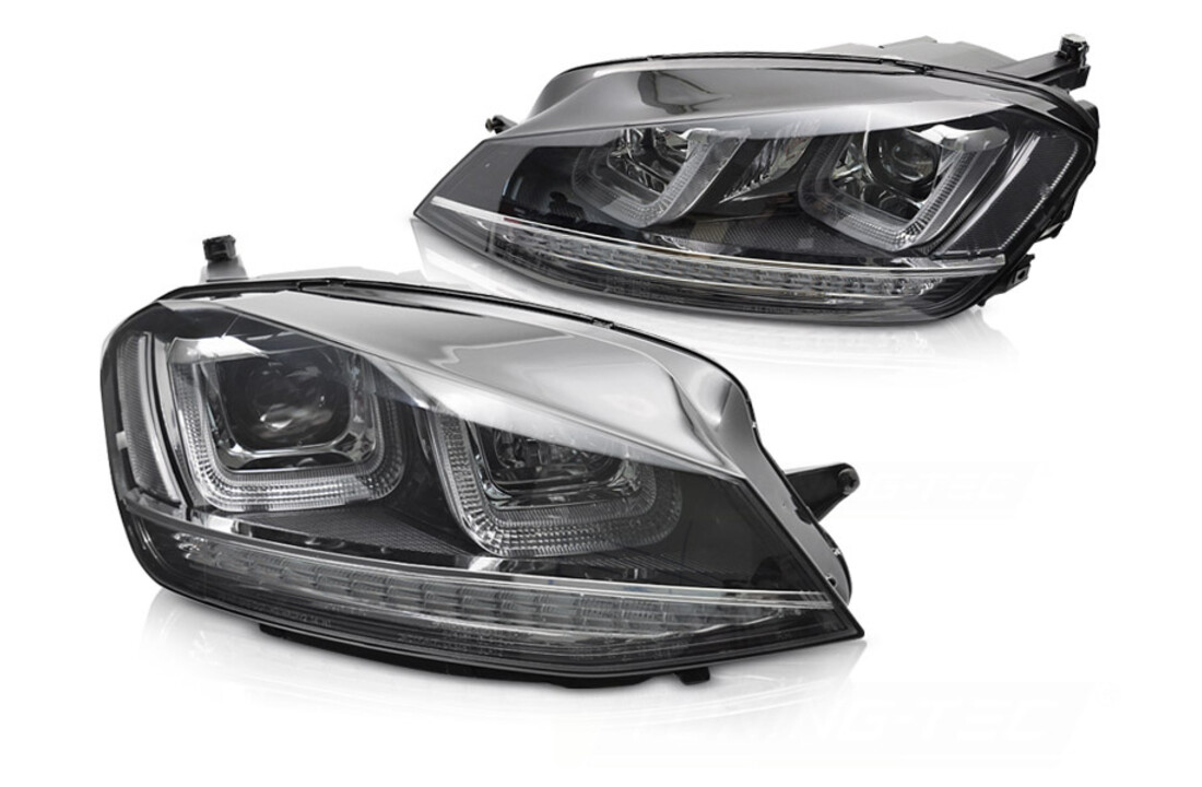 Koplampen geschikt voor VW Golf 7 hatchback/station 2013-2017 zwart/chrome