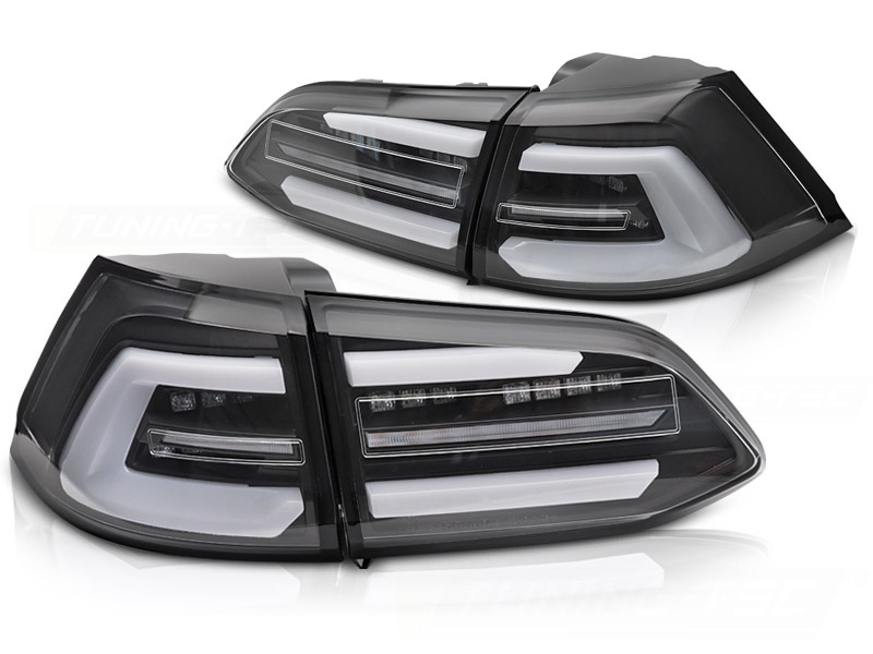 LED Achterlichten Zwart Sequentieel geschikt voor VW Golf 7 Variant 2017-2019