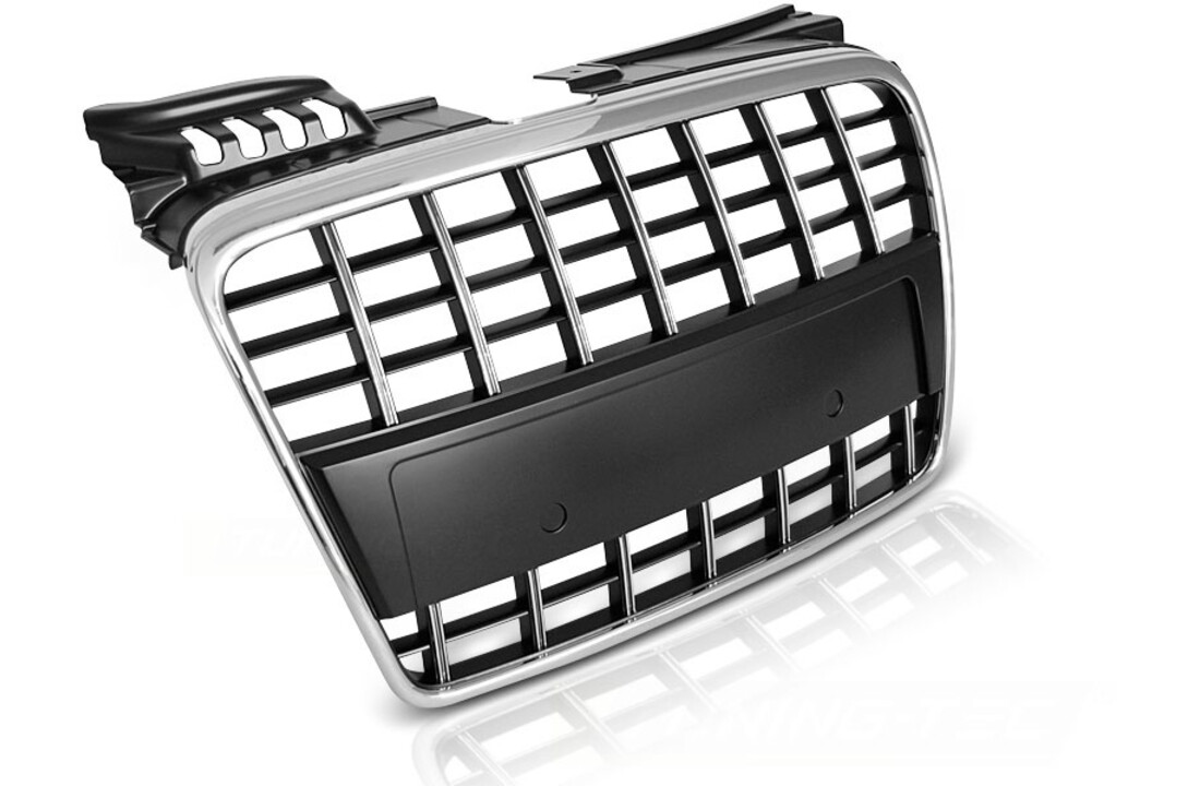 Grille geschikt voor AUDI A4 B7 04-08 SEDAN AVANT SPORT CHROOM ZWART