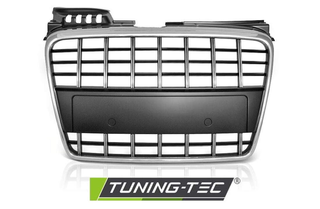 Grille geschikt voor AUDI A4 B7 04-08 SEDAN AVANT SPORT CHROOM ZWART