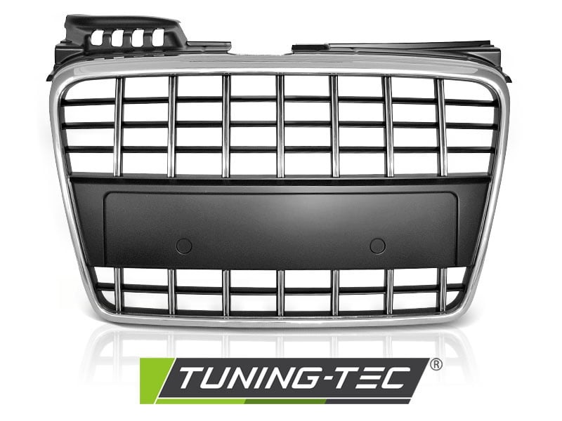 Grille geschikt voor AUDI A4 B7 04-08 SEDAN AVANT SPORT CHROOM ZWART