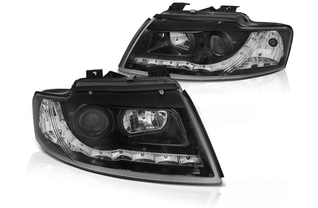 Koplampen met parkeerlicht geschikt voor Audi A4 B6 Cabrio 02-06 – zwart