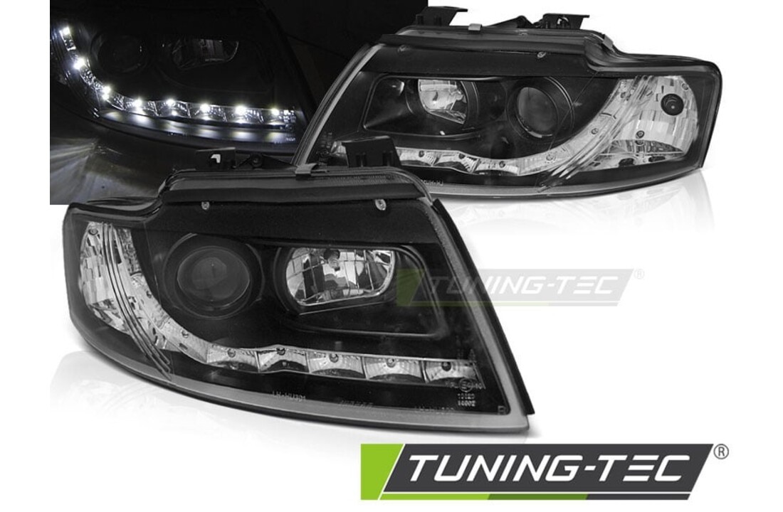 Koplampen met parkeerlicht geschikt voor Audi A4 B6 Cabrio 02-06 – zwart