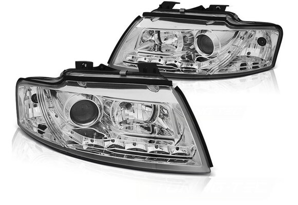 Koplampen met parkeerlicht chroom geschikt voor Audi A4 B6 Cabrio 02-06