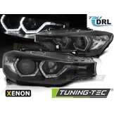 Koplampen Xenon geschikt voor BMW F30/F31 10.11–05.15 Angel Eyes zwart