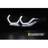Koplampen Xenon geschikt voor BMW F30/F31 10.11–05.15 Angel Eyes zwart