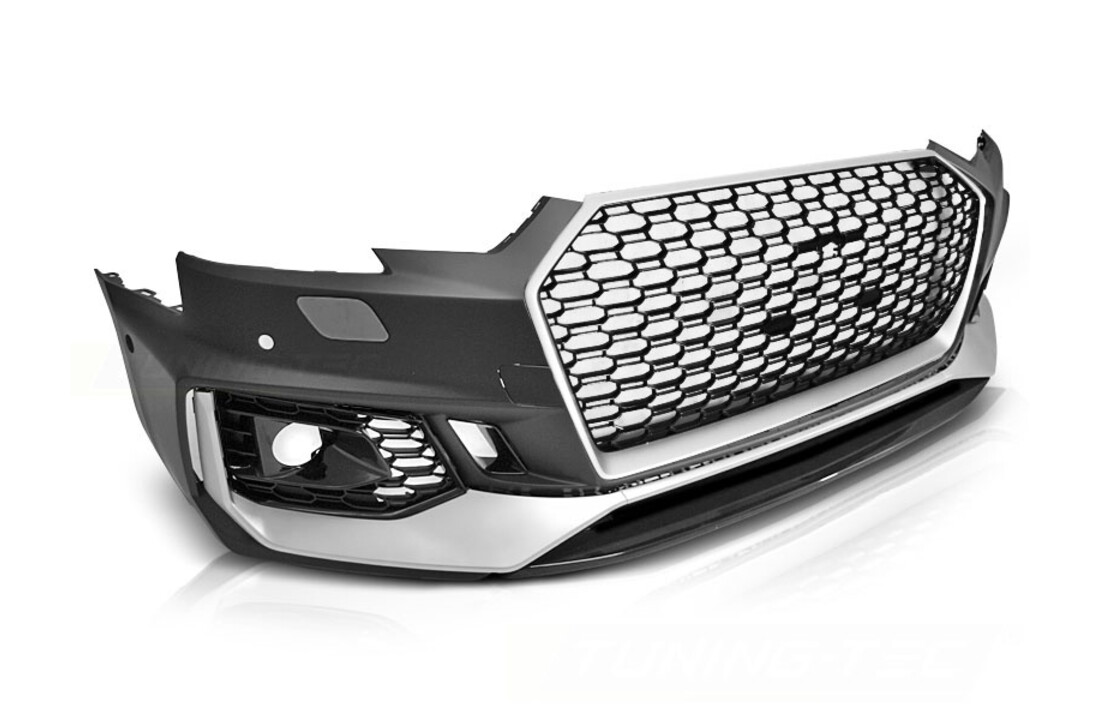 Tuning bumper AUDI A4 B9 08.15-19 ZILVER ZWART PDC