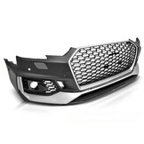 Tuning bumper AUDI A4 B9 08.15-19 ZILVER ZWART PDC