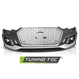 Tuning bumper geschikt voor AUDI A4 B9 08.15-19 ZILVER ZWART PDC