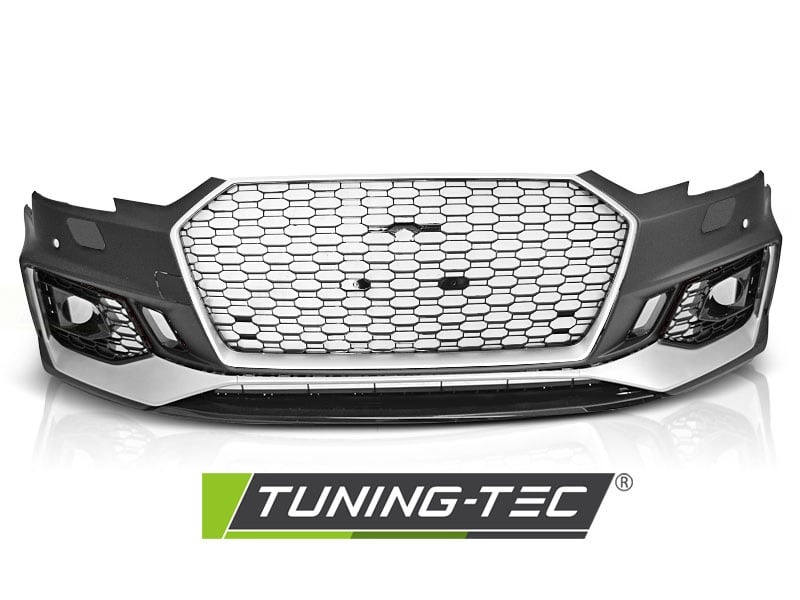 Tuning bumper geschikt voor AUDI A4 B9 08.15-19 ZILVER ZWART PDC
