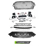 Tuning bumper geschikt voor AUDI A4 B9 08.15-19 ZILVER ZWART PDC