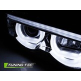 Koplampen dual halo rims geschikt voor BMW E38 94-01 Angel Eyes 3D chroom