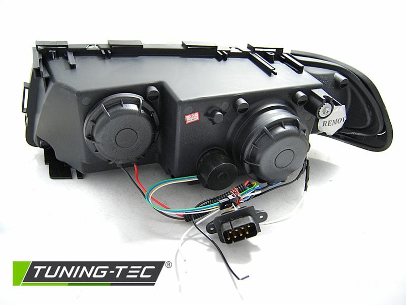 Koplampen dual halo rims geschikt voor BMW E38 94-01 Angel Eyes 3D chroom