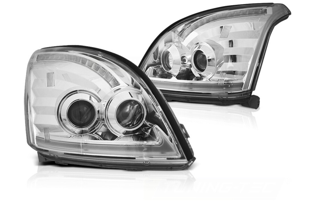 Koplampen met parkeerlicht geschikt voor Toyota Land Cruiser 120 03-09 chroom