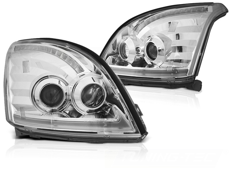 Koplampen met parkeerlicht geschikt voor Toyota Land Cruiser 120 03-09 chroom