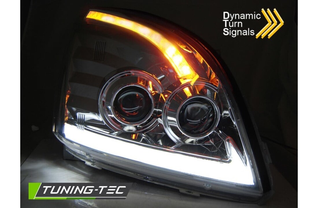 Koplampen met parkeerlicht geschikt voor Toyota Land Cruiser 120 03-09 chroom