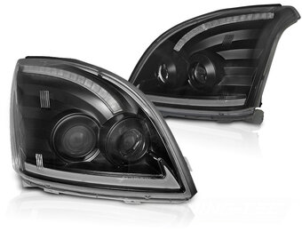 Koplampen met parkeerlicht geschikt voor Toyota Land Cruiser 120 03-09 zwart