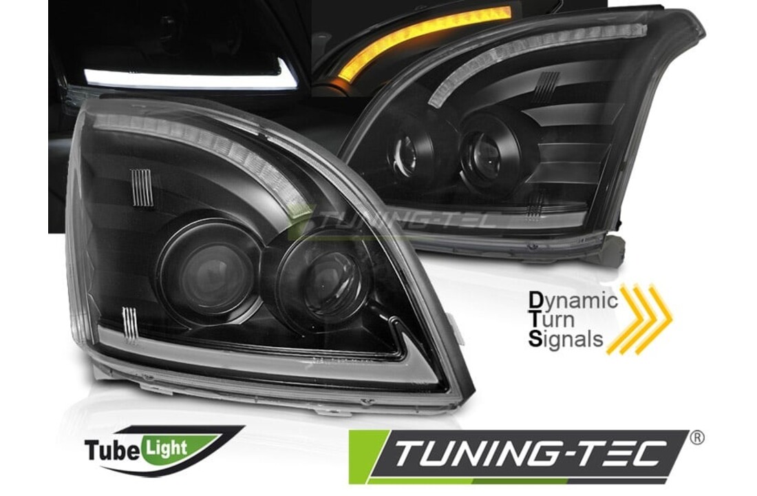 Koplampen met parkeerlicht geschikt voor Toyota Land Cruiser 120 03-09 zwart