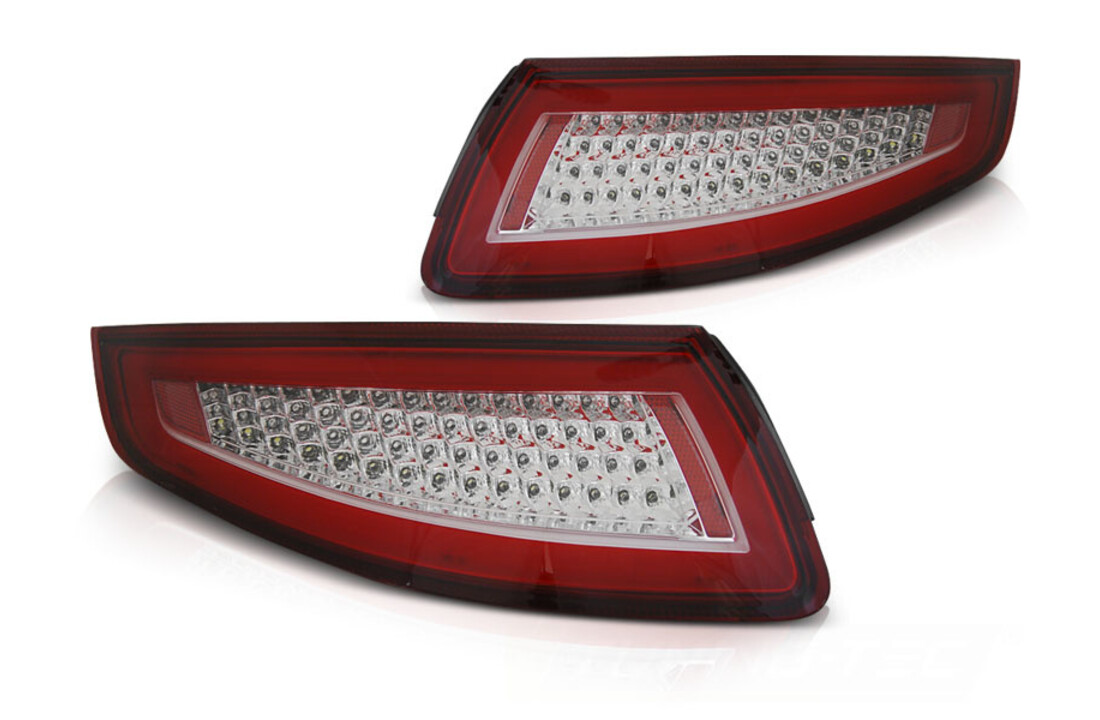Achterlichten geschikt voor Porsche 911 997 04-09 - rood wit