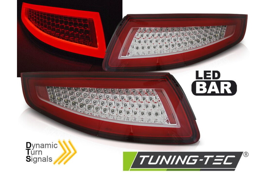 Achterlichten geschikt voor Porsche 911 997 04-09 - rood wit