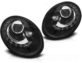 Koplampen met parkeerlicht geschikt voor VW New Beetle 06-12 zwart