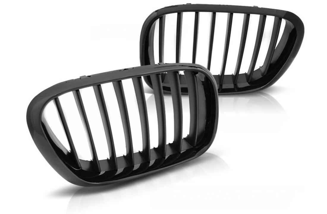 Grill geschikt voor BMW X5 E53 09.99-10.03 glanzend zwart-zwart frame