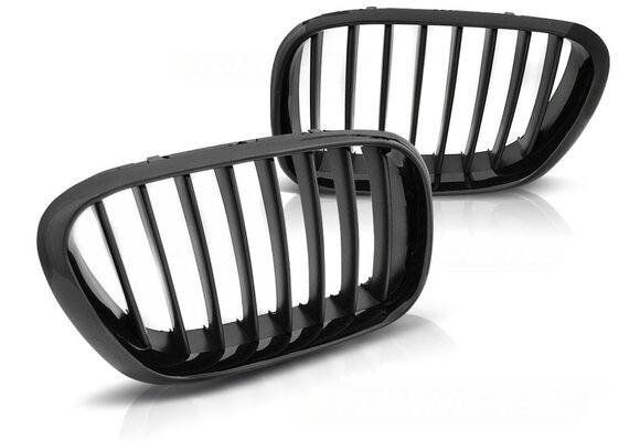 Grill geschikt voor BMW X5 E53 09.99-10.03 glanzend zwart-zwart frame