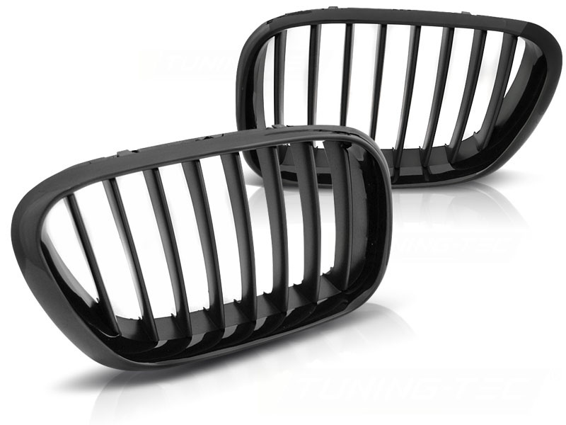 Grill geschikt voor BMW X5 E53 09.99-10.03 glanzend zwart-zwart frame