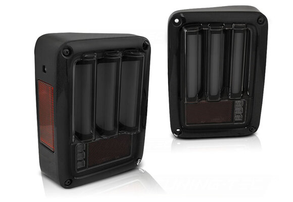 Achterlichten geschikt voor Chrysler Jeep Wrangler JK 07-18 smoke zwart