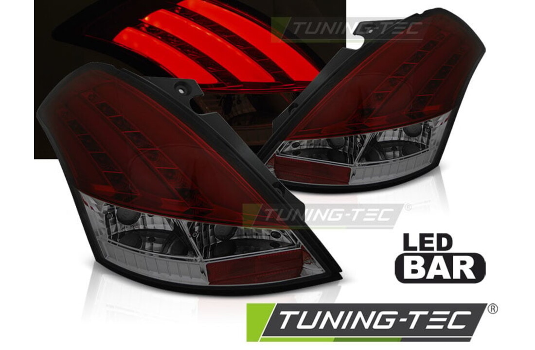 Achterlichten geschikt voor Suzuki Swift V 10-17 rood smoke