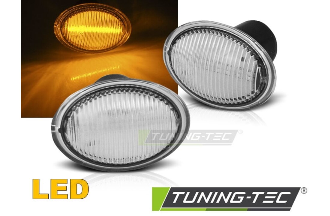 Zijkant knipperlichten geschikt voor Fiat 500 07-, Ford KA 08-, Lancia Ypsilon 04- wit LED