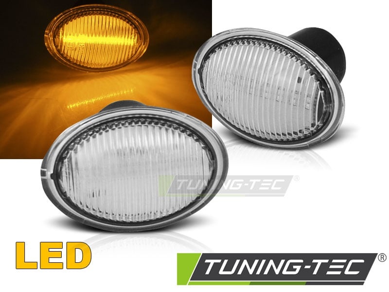 Zijkant knipperlichten geschikt voor Fiat 500 07-, Ford KA 08-, Lancia Ypsilon 04- wit LED