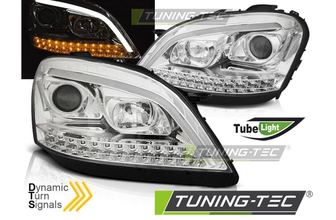 Koplampen met parkeerlicht geschikt voor Mercedes W164 ML M-Klasse 05-07 chroom