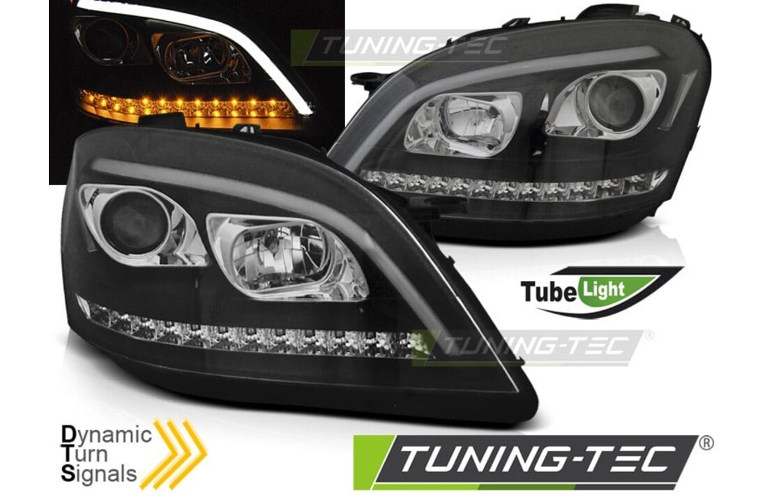 Koplampen met parkeerlicht geschikt voor Mercedes W164 ML M-Klasse 05-07 - zwart