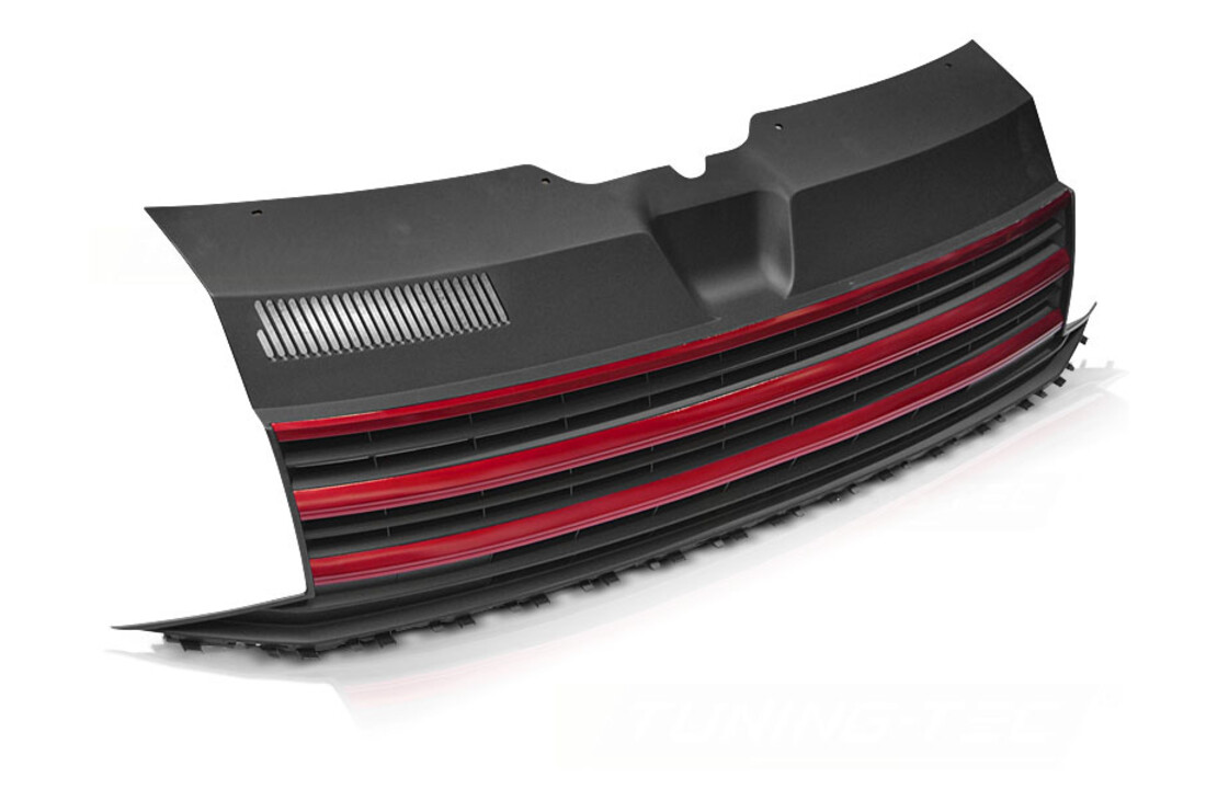 Grill geschikt voor VW T6 15-19 - rood zwart