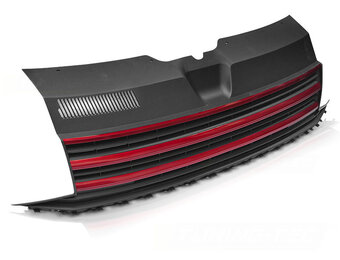 Grill geschikt voor VW T6 15-19 - rood zwart
