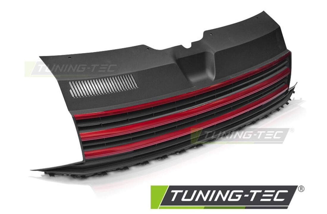 Grill geschikt voor VW T6 15-19 - rood zwart